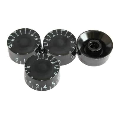 OEM 4 PCS/ Set Round Guitar Knobs Volume Tone Control Knobs Rotary Knobs for Epiphone Style Electric Guitar Parts Replacement (Black) 2023 image 4