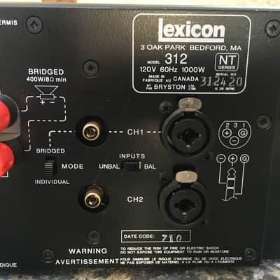 Lexicon 312 Power Amp - Same as Bryston 5B ST image 5