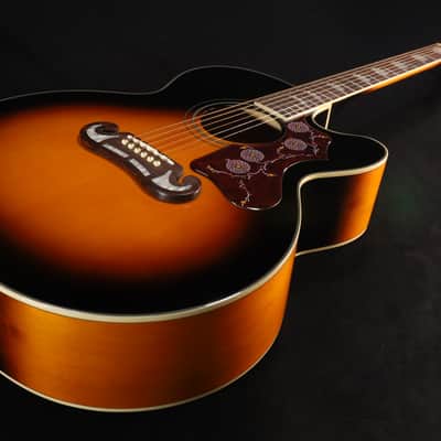 Epiphone J-200 EC Studio (Solid Top; Fishman Presys) Vintage Sunburst 739 image 4