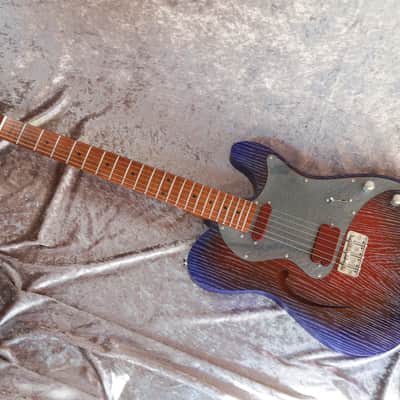 Build to Order GB Liuteria Traditional Tele Semi Hollow  red and blue image 3