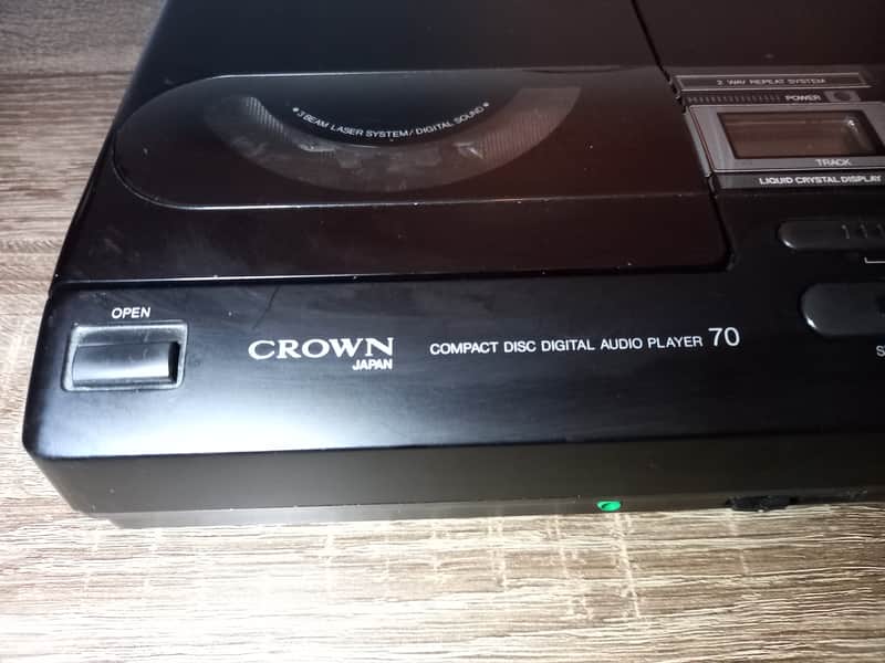 CROWN COMPACT DISC PLAYER CD-70 CDプレイヤー Vintage 1988 Crown Japan Compact Disc Player CD-70 CD Player Made