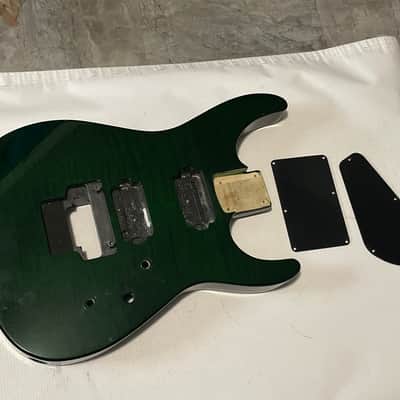1999 Japan Jackson DR3 Green Flame Guitar Body Floyd Ready Dual Humbucker