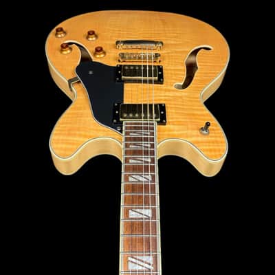 Washburn HB35 Hollowbody Electric Guitar in Natural image 5