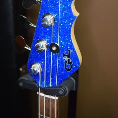 G&L Kiloton 2016 Blue Metal Flake 4-String Bass Guitar USA Made w/ HSC, COA & Build Sheet image 3