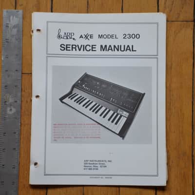 AXXE Service Manual.  Original and Complete.