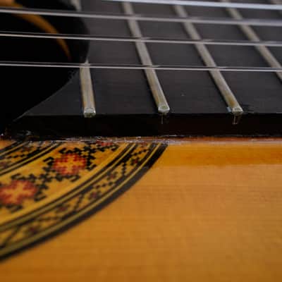 Yamaki GC-20 Grand Concert Guitar 1970's Natural Made in Japan MIJ w/ Bag image 9