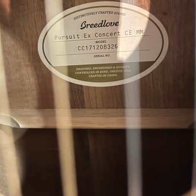 Breedlove Ex Concert CE MM 2015ish - Mahogany image 5