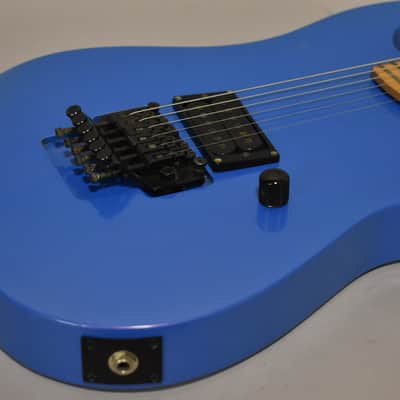 c. 1987 BC Rich USA Gunslinger Sky Blue Metallic Flip-Flop Finish w/HSC image 9