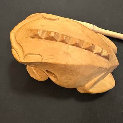Handmade 7" Frog Guiro Scraper Rasper, Rhythm Fusion, with Beater-MINT image 4