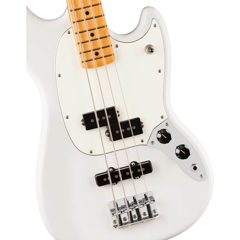 Immagine Fender Player II Mustang Bass PJ w/Maple Fingerboard - Polar White - 1