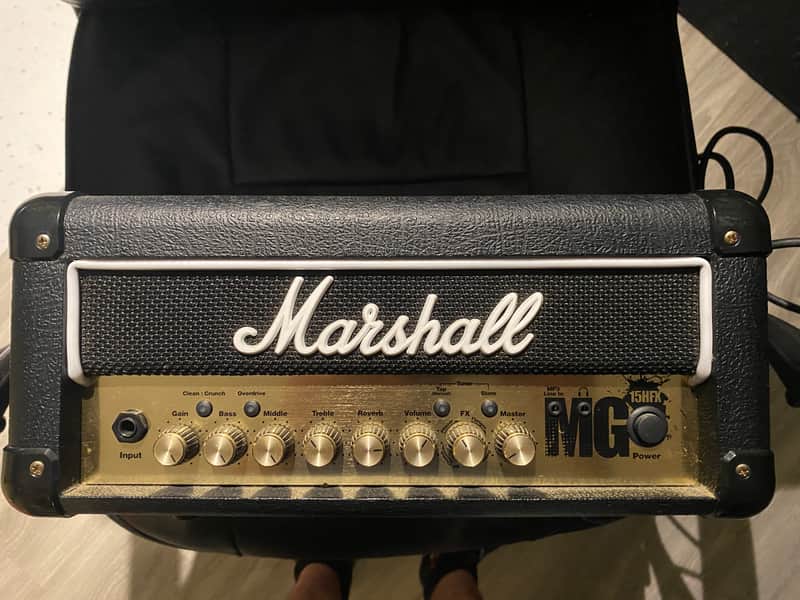 Marshall MG MG15HFX 2-Channel 15-Watt Solid State Guitar Amp Head 2009 - 2012 - Black image 1
