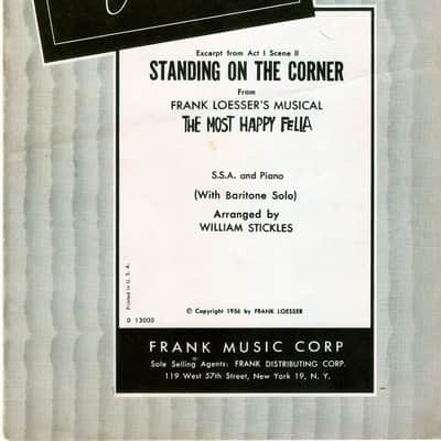 Frank Choral Library set of 3 Music Sheets Vintage 1950's Words and Music from The Pajama Game, Damn Yankees, The Most Happy Fella image 3