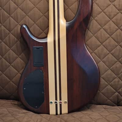 Cort A4PLUSFMMHOPN Neck Thru Construction Mahogany Body 4-String Electric Bass Guitar w/Hard Case image 5