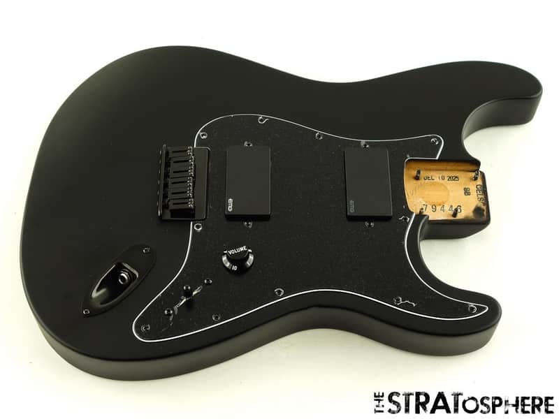 USA Fender JIM ROOT Stratocaster Mahogany HH Strat LOADED BODY Flat Black Nitro! image 1