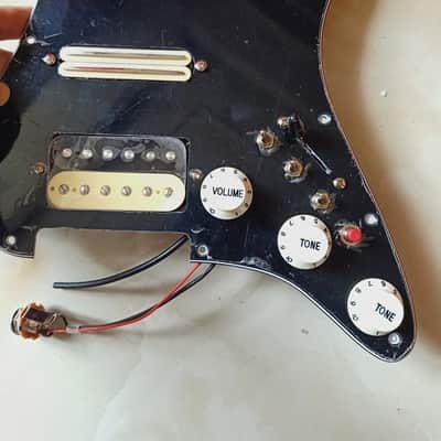 HSS Strat Style Guitar Dual Rail Pickups Guitar Prewired Loaded Pickguard image 4