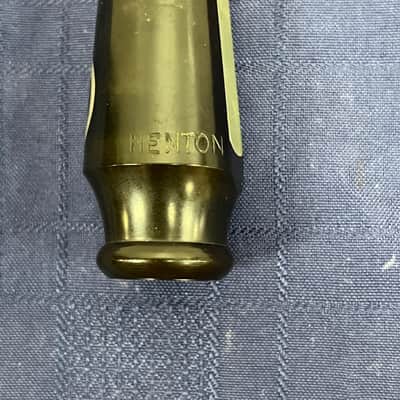 Vintage Henton Ebonite with Brass Table Alto Sax Saxophone mouthpiece image 7