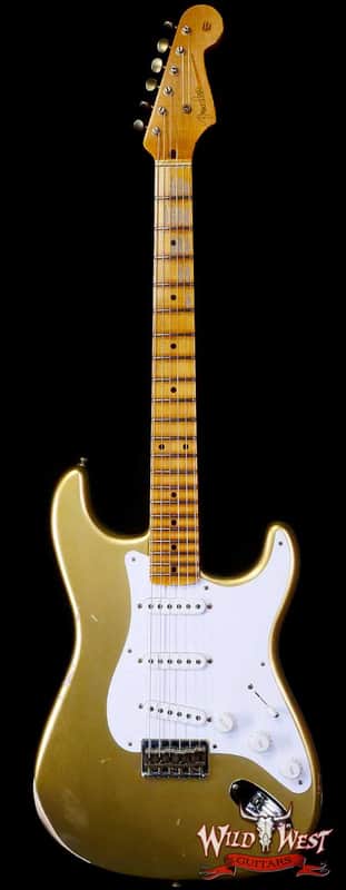 Fender Custom Shop Limited Edition 70th Anniversary 1954 Hardtail Stratocaster Relic Aztec Gold 7.30 LBS image 1
