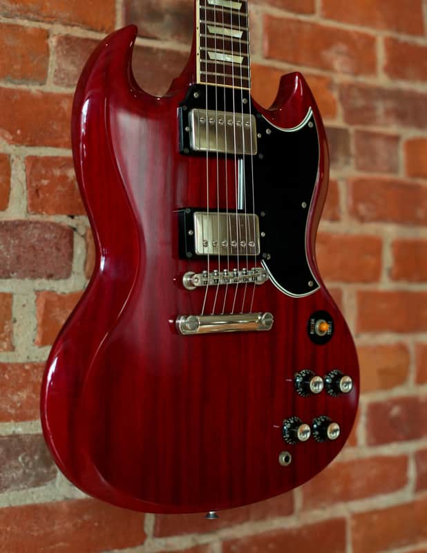 1989 Greco Mint Collection SS63-60 SG Electric Guitar, Open 'O