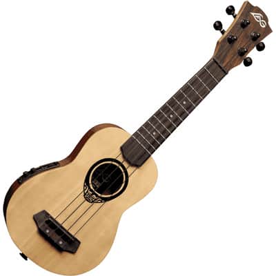 LAG Soprano Slim Arched Back Electro Ukulele With Case Bild 2