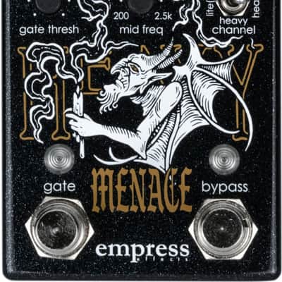 Empress Heavy Menace Distortion Effects Pedal, Black Sparkle