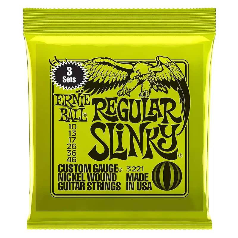 Ernie Ball 3221 Regular Slinky Nickel Wound Electric Guitar Strings 3-Pack image 1