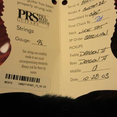 Paul Reed Smith Custom 22 Brazilian Limited Edition 10 Top (254 of 500) image 12