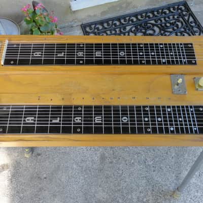 Vintage 1950’s Alamo Double Neck 8 String Lap Steel Guitar w Legs image 1