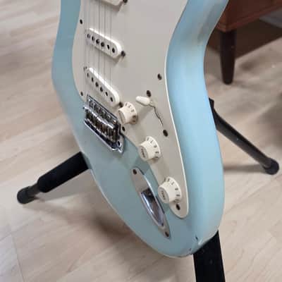 Fender 1956 Stratocaster Relic CUSTOM SHOP LIMITED EDITION FSR Sonic Blue over Sunburst! 2005 Time Capsule Case Queen American Vintage 50s 1950's Reissue USA Strat Guitar image 19