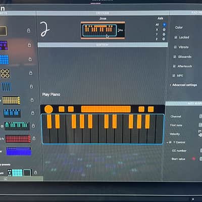 Contrôleur MPE Jplay Clavier et ses différentes surfaces et son logiciel Jpro image 3