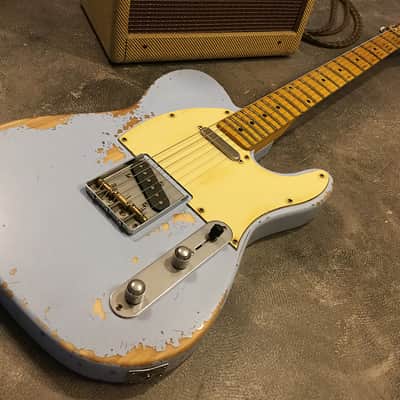 USA Relic Tele Style Electric Guitar Road Worn Blue by Nate's Relic Guitars image 8