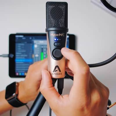 OPEN BOX SPECIAL - Apogee Hype MiC USB Microphone with Headphone Output and Analog Compression - Black / Champagne image 4