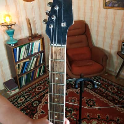 Jolana Spesial Tornado Vintage Electric Guitar Soviet USSR Tremolo bar 360 Strat Semi Hollow image 12