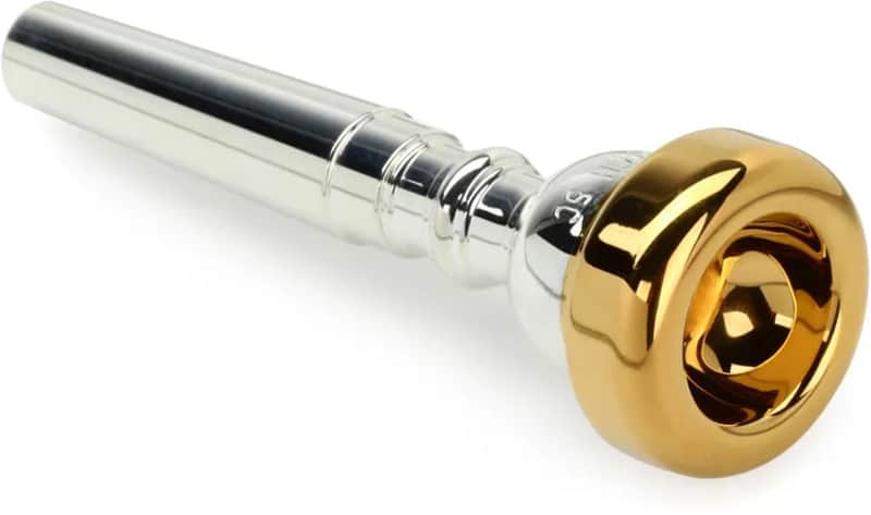 Bach 351 Classic Series Silver-plated Trumpet Mouthpiece with Gold-plated Rim - 5C image 1