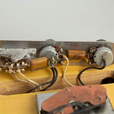 Fender Telecaster Solid Body Electric Guitar (1952), ser. #0691, original brown hard shell case. image 17