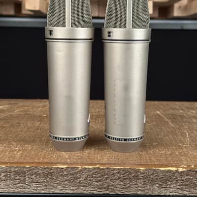 Vintage Neumann U87 Condenser Microphone Matched Stereo Pair! Sequential SN! 1971 U 87 With Swivel Mounts. Rare! image 8