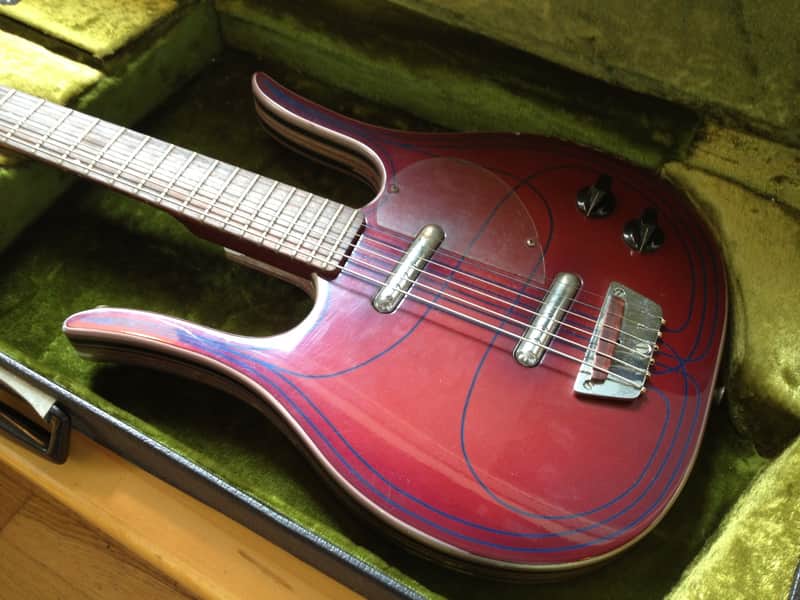 Danelectro Longhorn bass VI 1968 Coral Baritone image 1