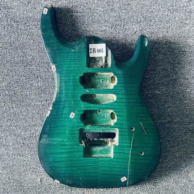 Green Burst HSH Guitar Basswood Body with Tiger Maple Top image 1