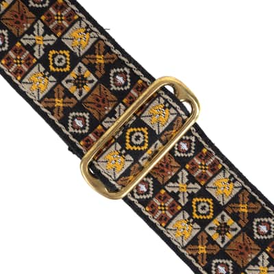 Souldier "Woodstock" Gold Pattern 2" Guitar Strap image 2