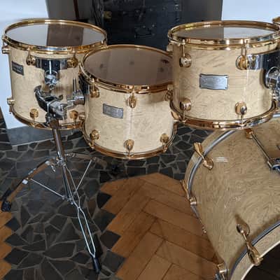 Rare Mapex Orion 22/10/12/14/16 Drumset gold hardware image 5