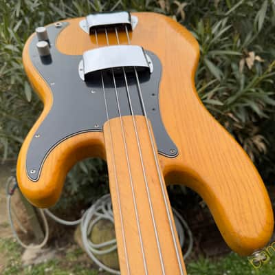 1975 Fender Precision Bass Fretless with Maple Board - Natural - OHSC image 8