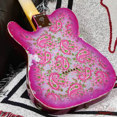 Fender Custom Shop Ron Thorn Masterbuilt 1968 Telecaster Maple Fingerboard Relic Pink Paisley image 12
