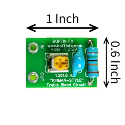 Boffin FX Kinman Adjustable Treble Bleed (1,061 Hz Green) - For PRS & Vintage Output Humbuckers image 6