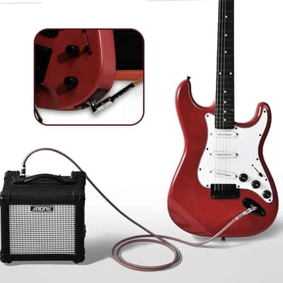 10ft Guitar Cable 2 Pack Electric Guitar Chord Instrument Cable Quarter Inch L Shaped Guitar Cable Straight to Right Angle Gold Plated Plug for Bass Amp Keyboard Red & Green image 7