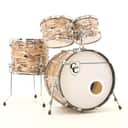 C&C Drums 4-pc Maple Drumset, 10/12/16/22, Oyster Cream Pearl Wrap