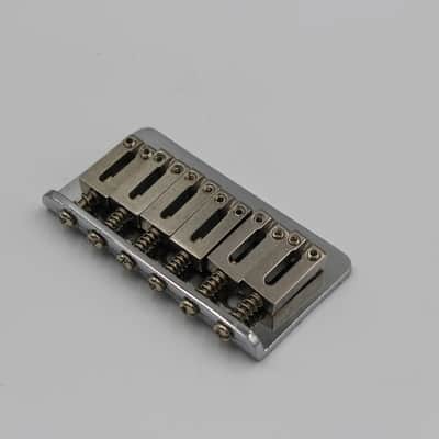 1990s Vintage Gotoh Japan Hardtail Bridge For Fender Stratocaster/Telecaster ~CHROME~ image 3