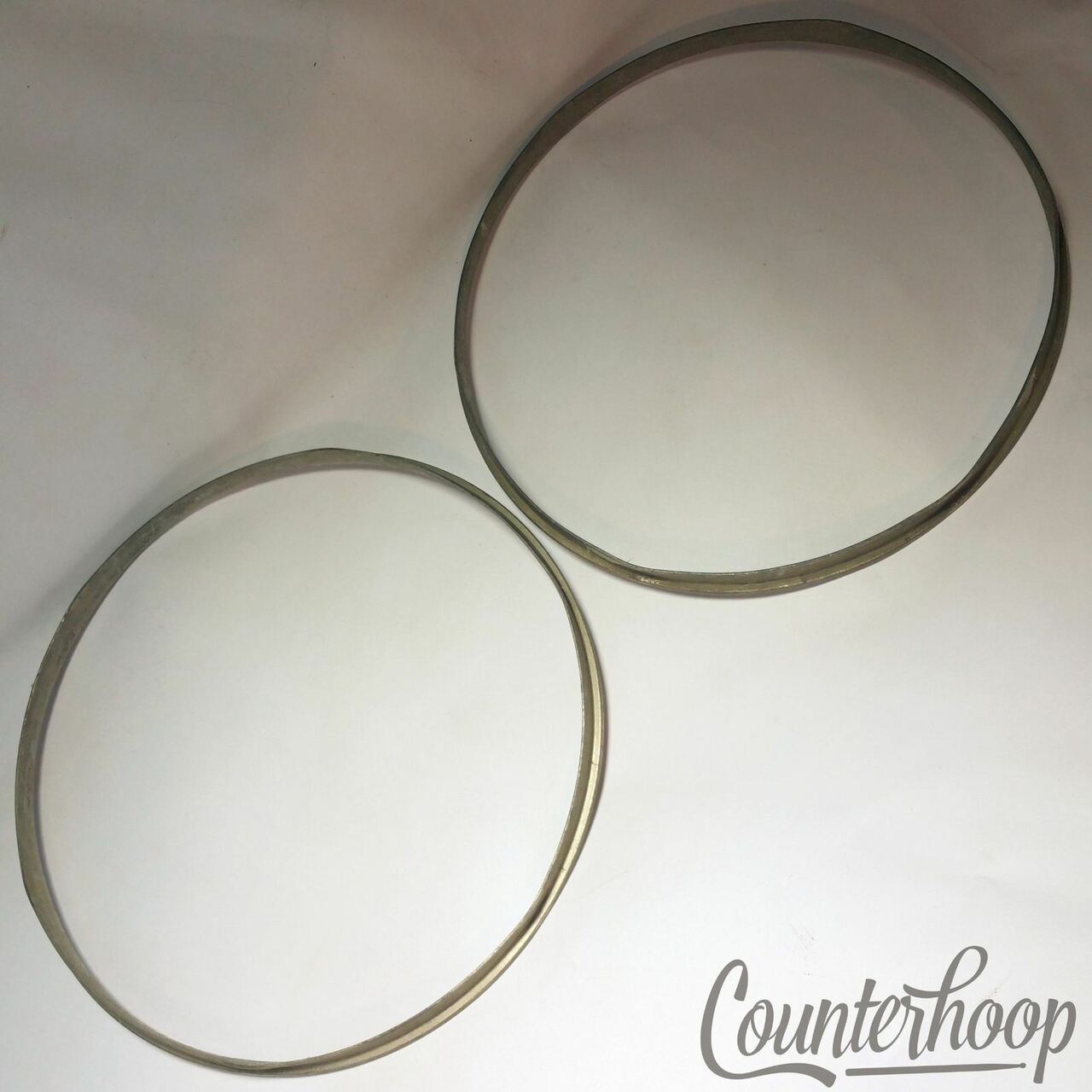 Gretsch Single-Flange Nickel Brass 14"Rims/Hoops W&A 40s Floor Tom Drum Bat/Res — main photograph
