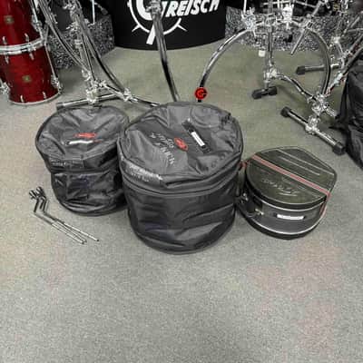 ~RARE!~ Sakae CST Celestial Maple 3-Piece 12/14/18 Bop Drum Kit Set in Exotic Mappa Burl Gloss Lacquer with Black Nickel Hardware & SKB Soft-Shell Bags image 12