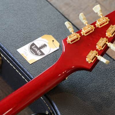 Sweet! 2005 Hamer Korina Vector Flying V Style Guitar Trans Cherry w/ Brazilian Board + COA OHSC image 18