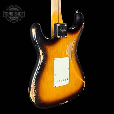 Fender Custom Shop Time Machine '57 Strat Heavy Relic Faded Aged 2 Color Sunburst w/case image 10