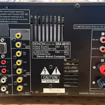 Denon DRA-697CI AM FM XM Stereo Home Theater Black Receiver bundle SLDC Multi Zo image 17